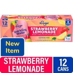 Kroger® Caffeine Free Strawberry Lemonade Sparkling Water