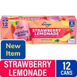 Kroger® Caffeine Free Strawberry Lemonade Sparkling Water