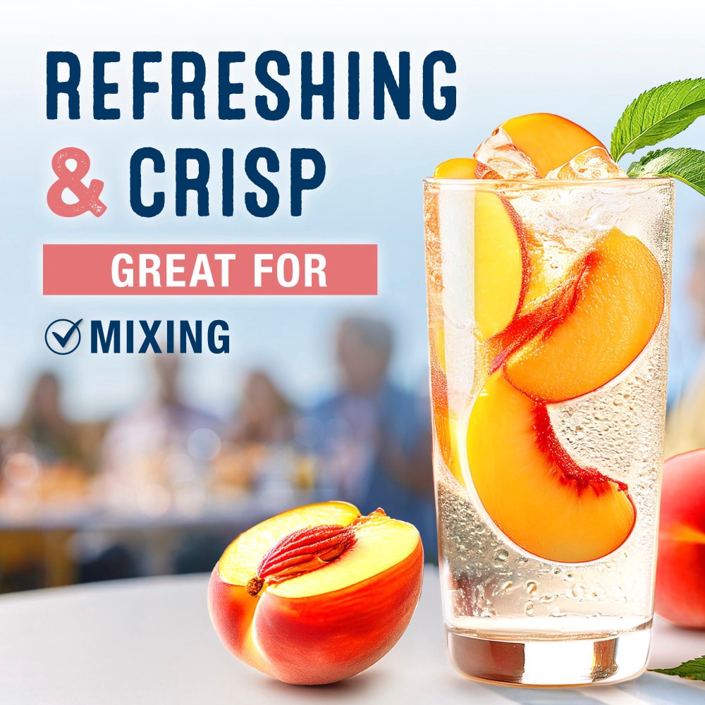 slide 2 of 4, Kroger® Caffeine Free Peach Sparkling Water Cans, 12 ct; 12 fl oz