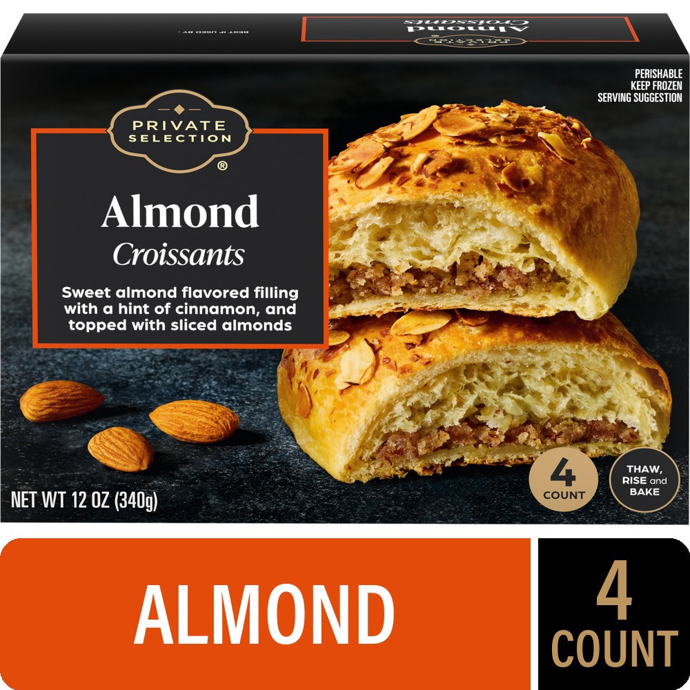 slide 1 of 1, Private Selection® Almond Croissants, 4 ct / 12 oz, 4 ct