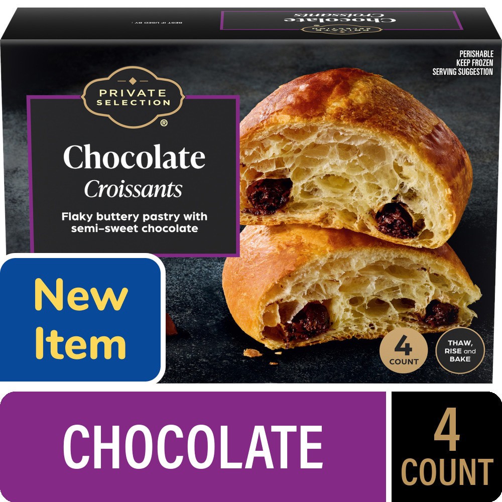 slide 1 of 1, Private Selection® Chocolate Croissants, 4 ct; 12 fl oz