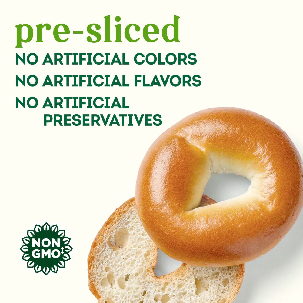 slide 4 of 5, Simple Truth® Protein Plain Bagels, 18 oz