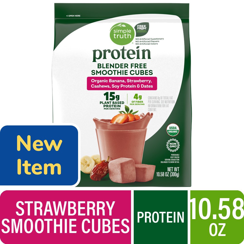 slide 1 of 1, Simple Truth® Protein Blender Free Smoothie Cubes, 10.58 oz