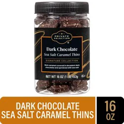 Private Selection® Dark Chocolate Sea Salt Caramel Thins, 16 oz
