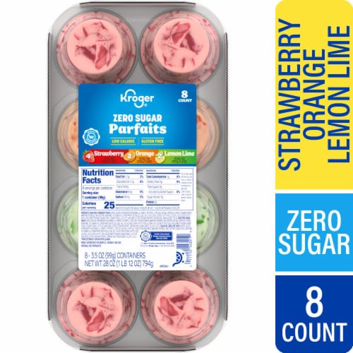 slide 1 of 1, Kroger® Zero Sugar Parfait Gelatin Cups, 8 ct / 3.25 oz
