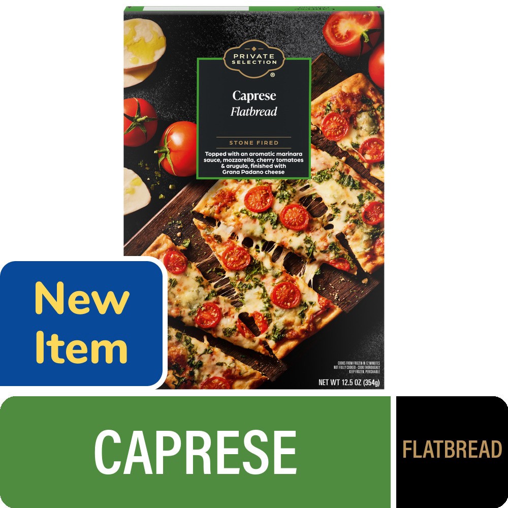slide 1 of 4, Private Selection® Stone Fired Caprese Flatbread, 12.5 oz