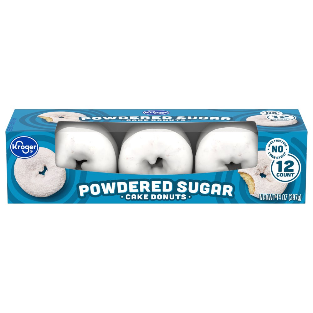 slide 2 of 4, Kroger Powdered Cake Donuts, 12 ct; 14 oz