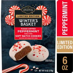 Private Selection® Limited Edition White Fudge Dipped Peppermint Soft Batch Cookies