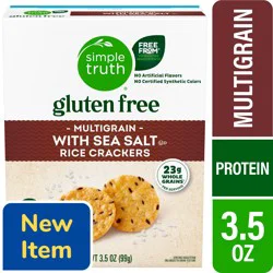Simple Truth® Gluten Free Multigrain with Sea Salt Rice Crackers, 3.5 oz