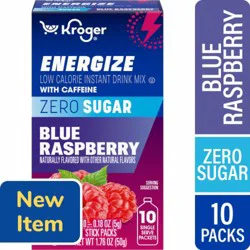 Kroger® Energize Caffeine Blue Raspberry Drink Mix Packets
