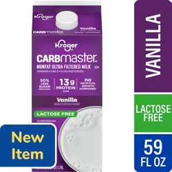 Kroger® CARBMaster® Lactose Free Vanilla Flavored Milk, 59 fl oz