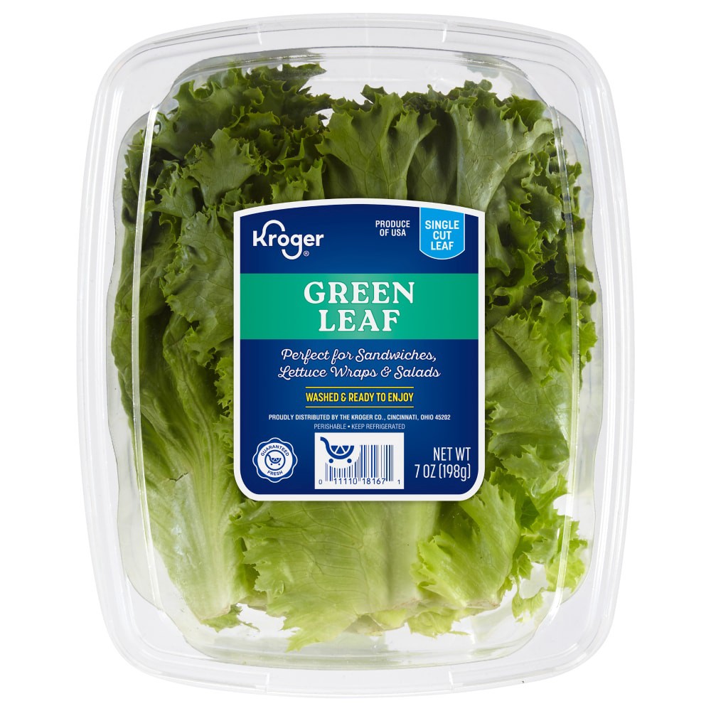 slide 1 of 1, Kroger® Green Leaf Lettuce, 7 oz, 7 oz