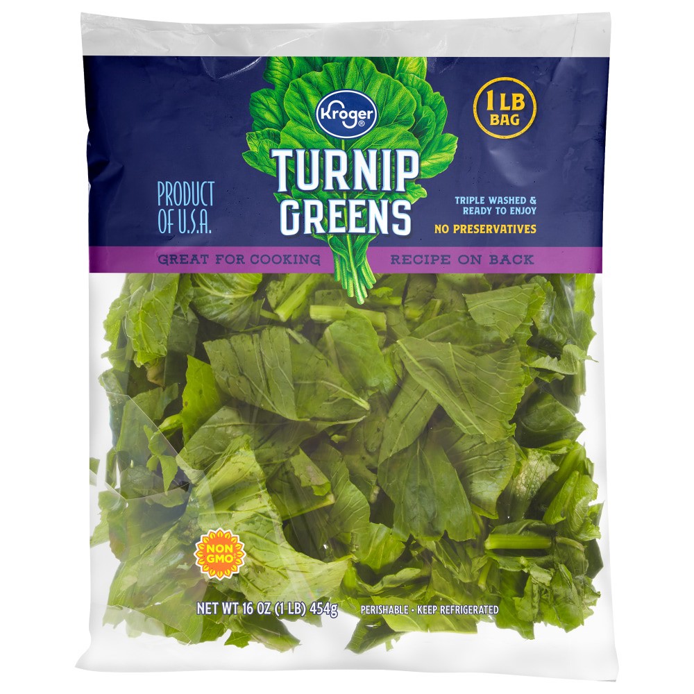 slide 2 of 2, Kroger Turnip Greens, 16 oz