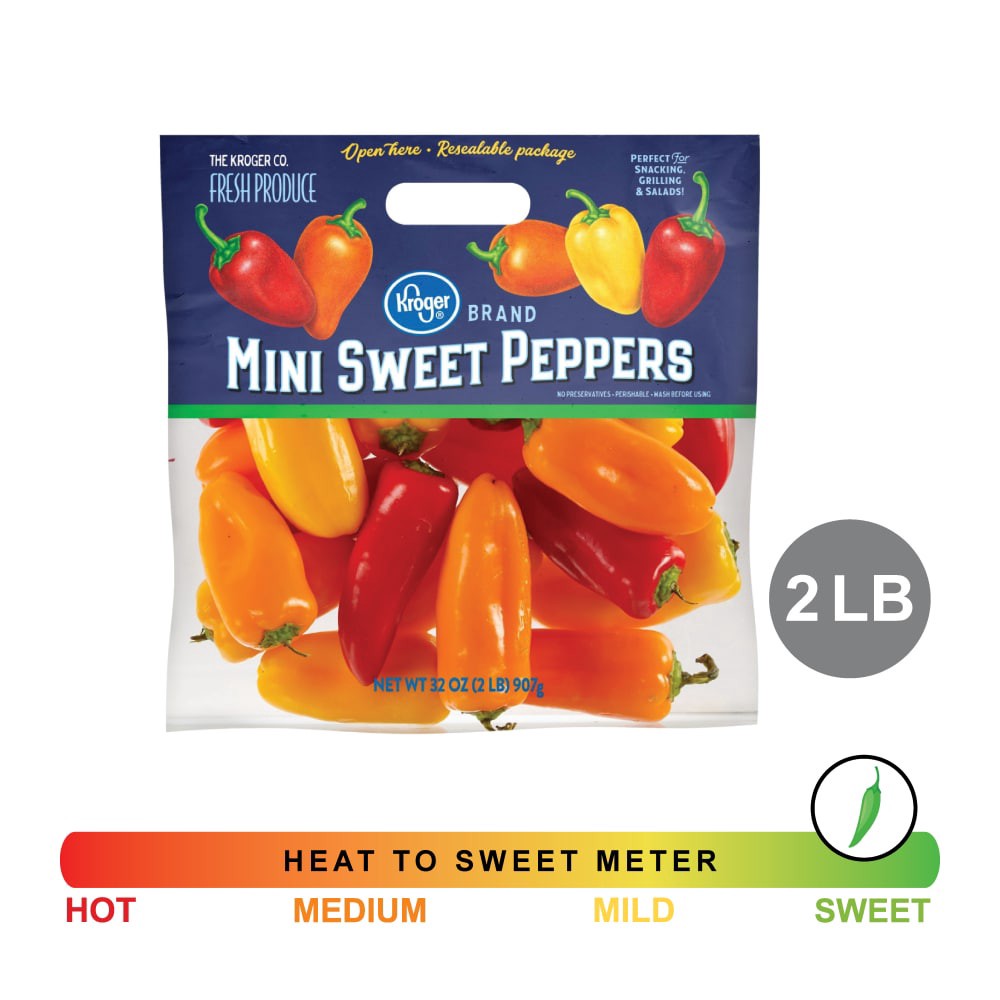 slide 2 of 2, Kroger Mini Sweet Peppers, 32 oz