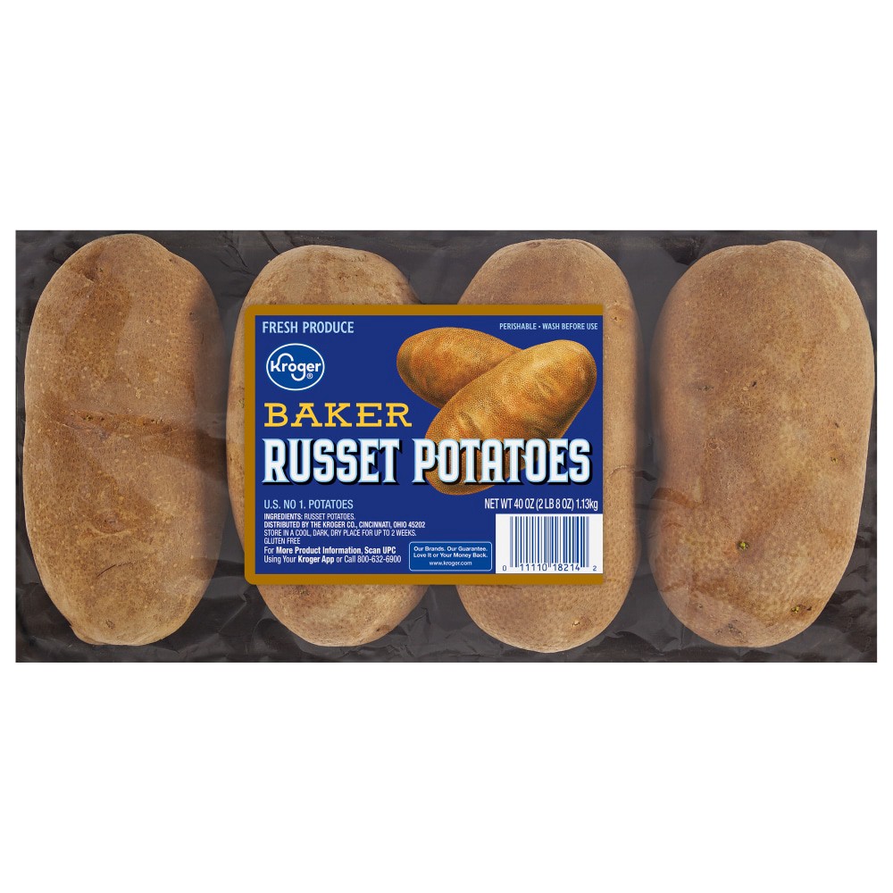 slide 2 of 2, Kroger Baker Russet Potatoes, 4 ct