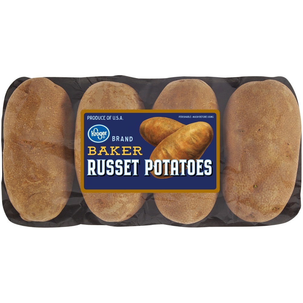 slide 1 of 2, Kroger Baker Russet Potatoes, 4 ct