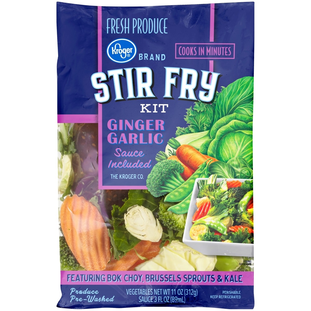 slide 1 of 1, Kroger Ginger Garlic Stir Fry Kit, 14 oz