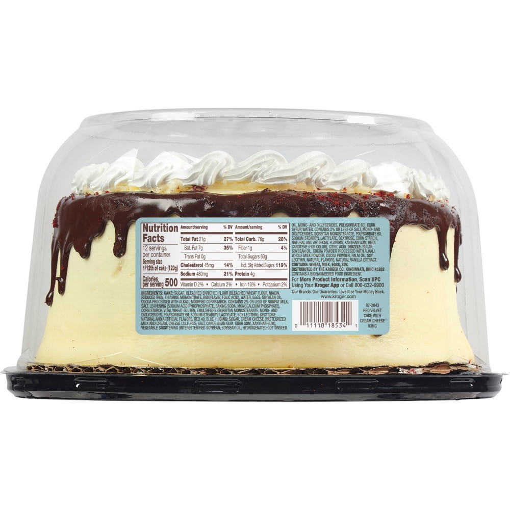 slide 2 of 4, Bakery Fresh Goodness Double Layer Red Velvet Cake With Cream Cheese Icing, 51 oz