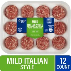 Kroger Mild Italian Style Pork Meatballs