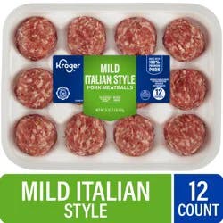 Kroger Mild Italian Style Pork Meatballs