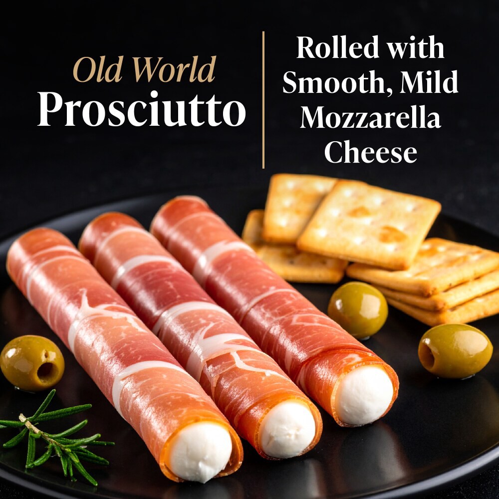 slide 2 of 4, Private Selection Pre-Sliced Prosciutto & Mozzarella Rolls, 5 oz