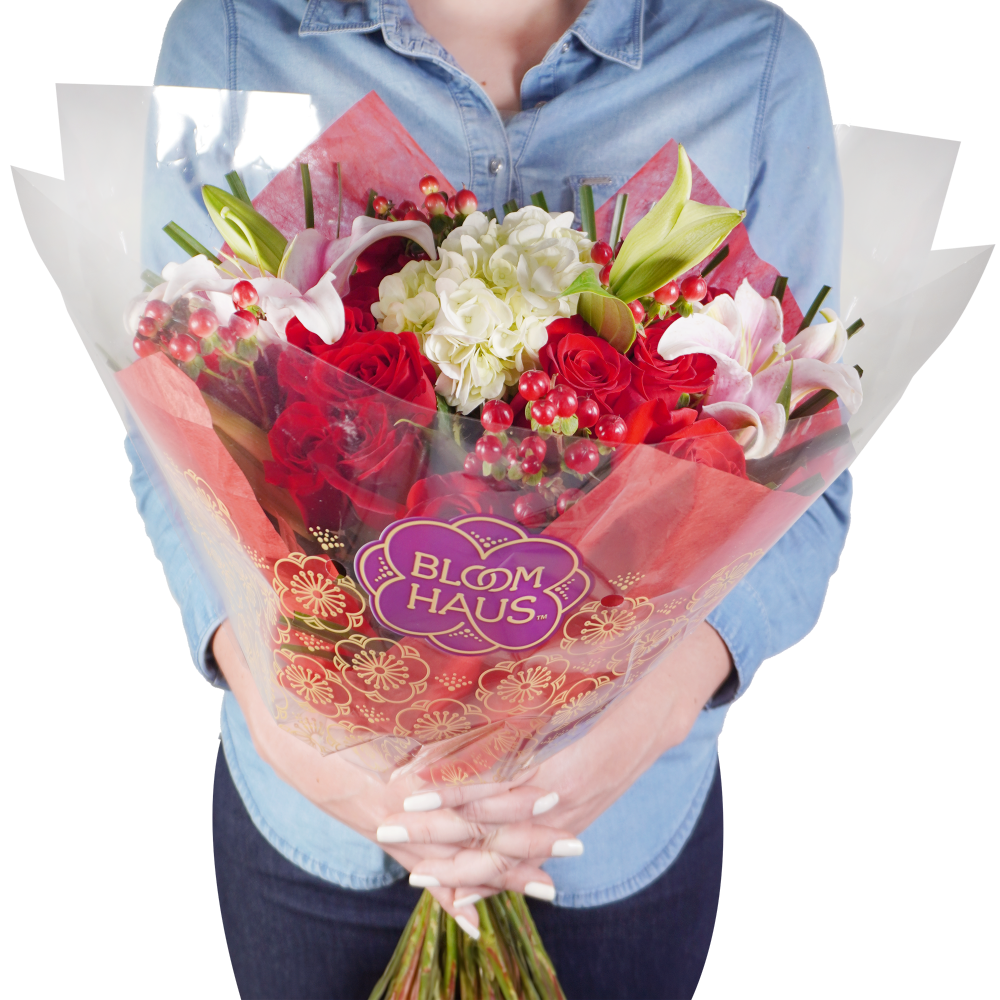 slide 2 of 2, Bloom Haus Noble Red Rose Boquet, 12 ct