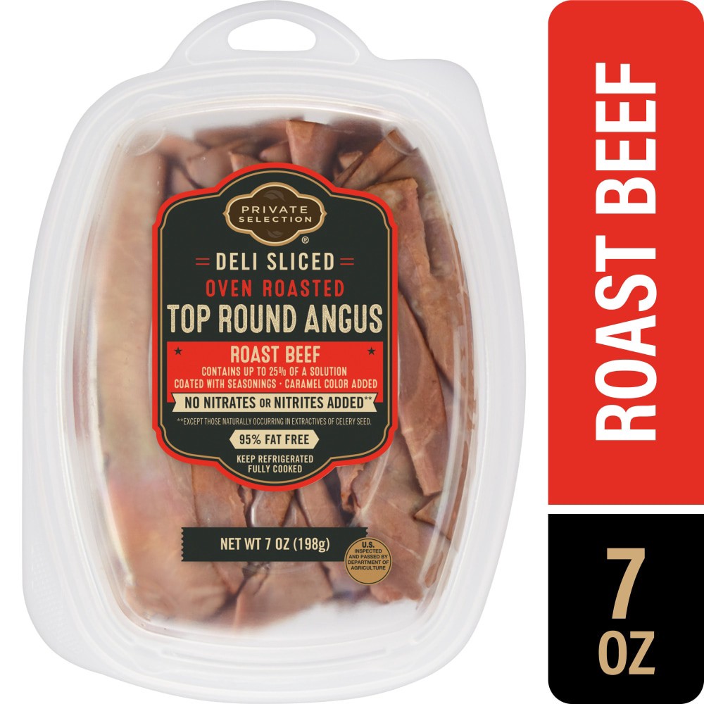 slide 3 of 3, Private Selection Deli Sliced Top Round Roast Beef, 7 oz