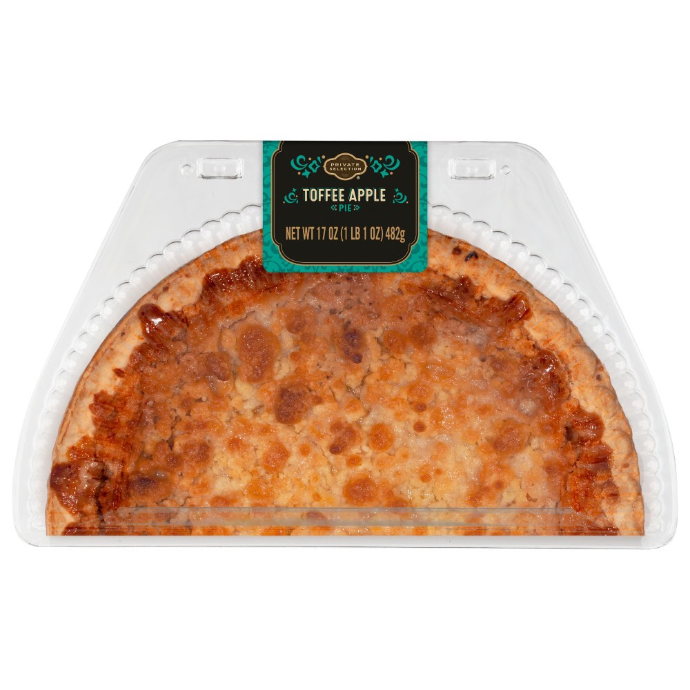 slide 2 of 2, Private Selection Butter Toffee Apple Streusel Half Pie, 17 oz