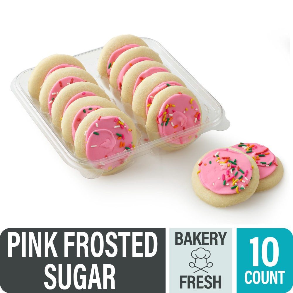 slide 4 of 4, Bakery Fresh Goodness Pink Frosted Sugar Cookies, 10 ct; 13.5 oz