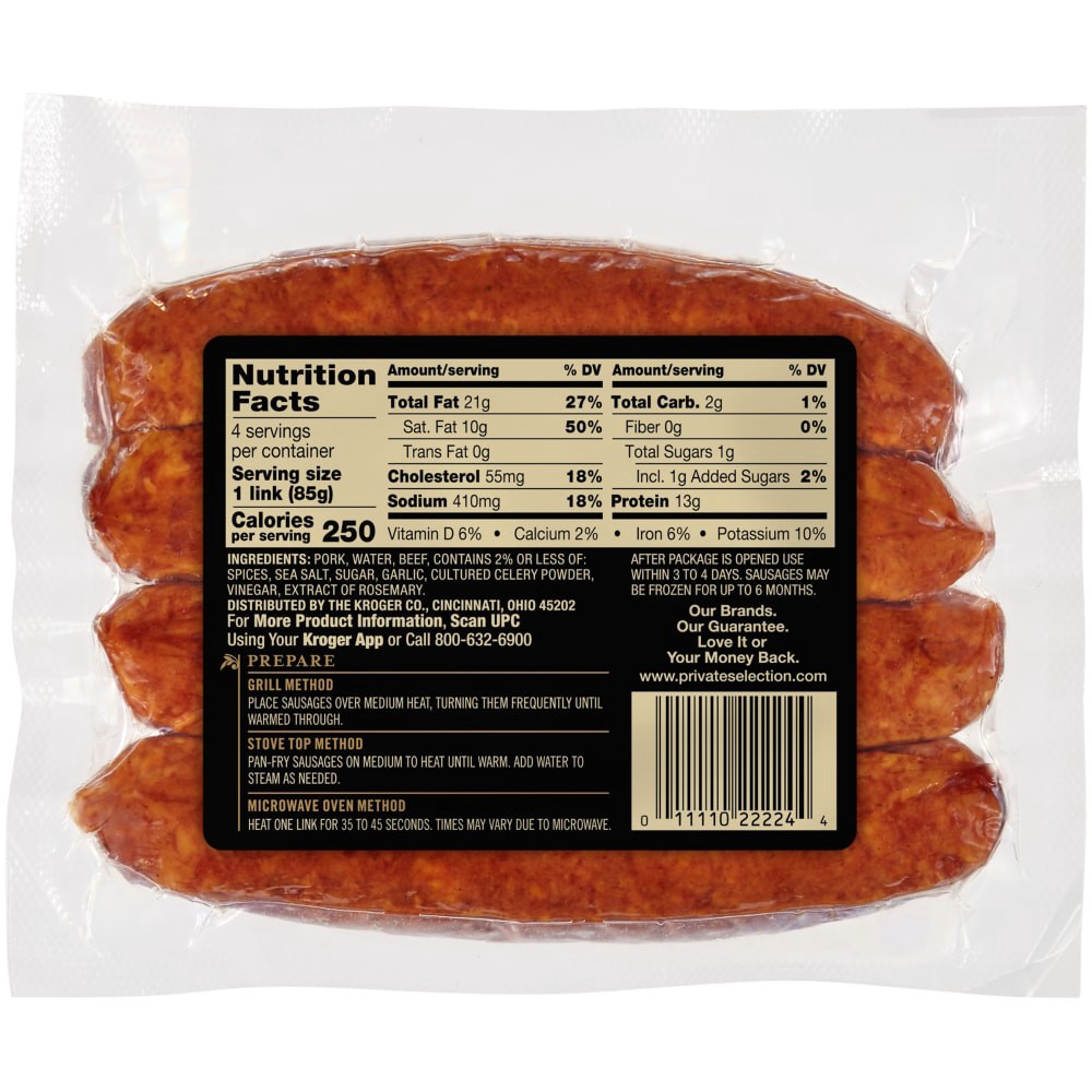 slide 2 of 2, Private Selection Polish Kielbasa Smoked Sausages, 12 oz