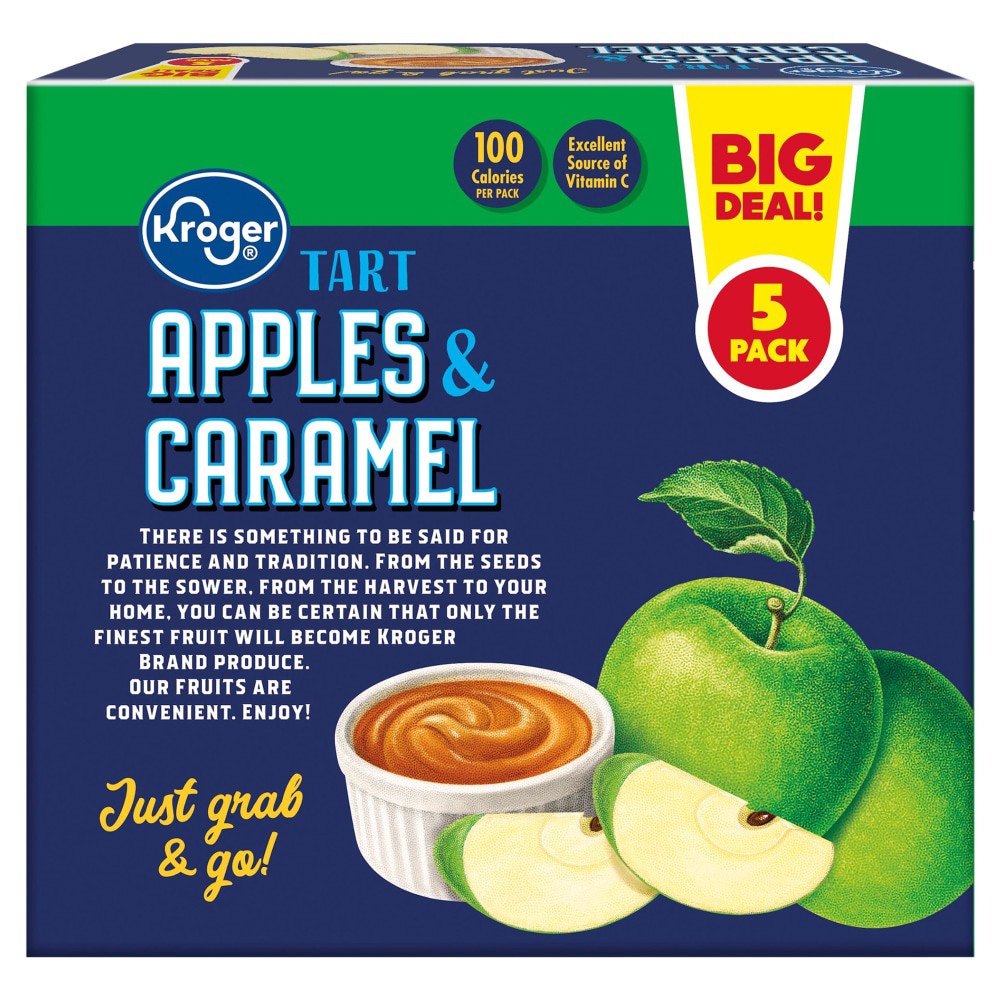 Kroger Tart Apples & Caramel Snack Tray Pack 5 ct Shipt