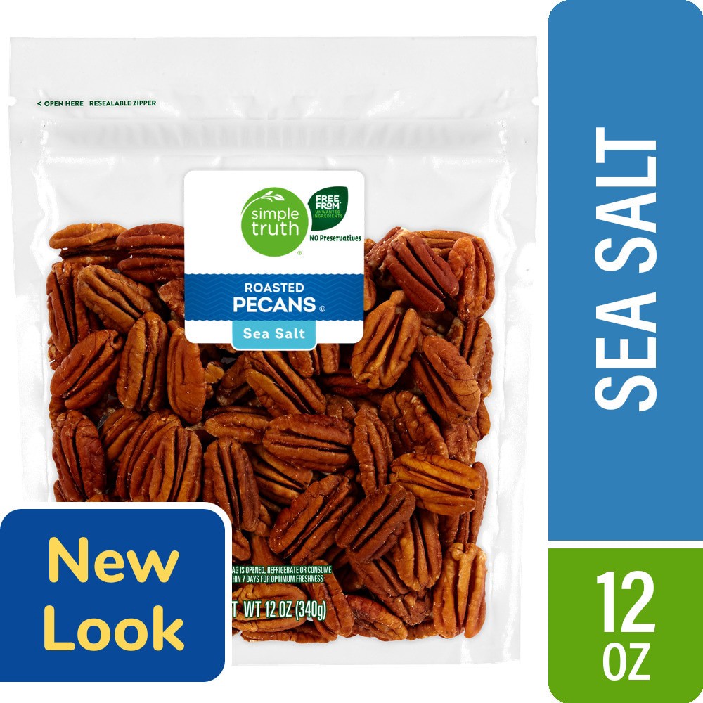 slide 2 of 2, Simple Truth Sea Salt Roasted Pecans, 12 oz