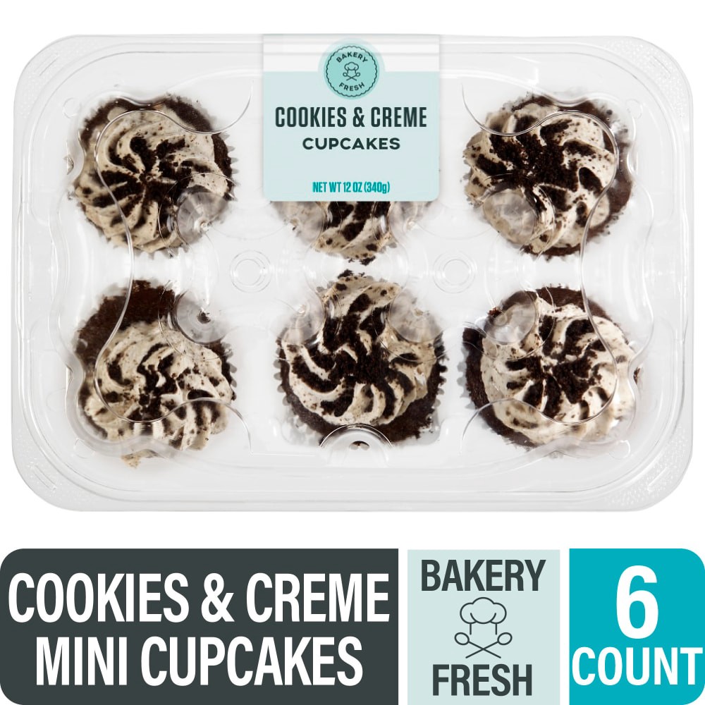 slide 3 of 4, Bakery Fresh Goodness Cookies And Creme Cupcakes, 6 ct