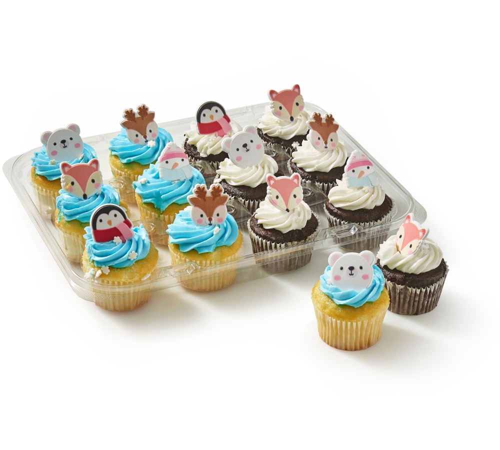 slide 2 of 3, Bakery Fresh Assorted Christmas Cupcakes, 24 oz