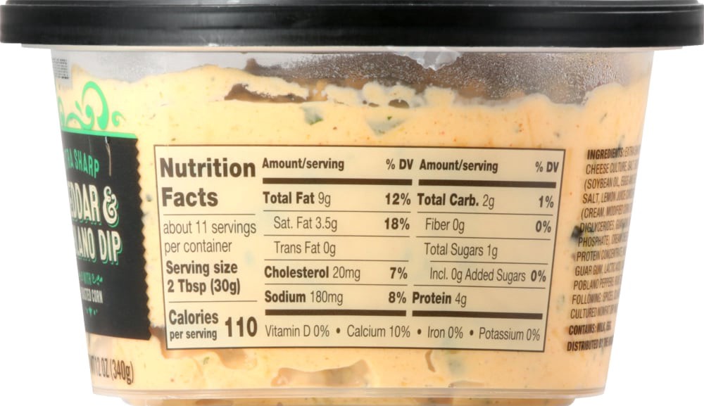 slide 4 of 4, Private Selection Cheddar And Poblano Dip, 12 oz