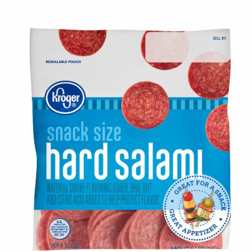 slide 3 of 3, Kroger Snack Size Hard Salami, 6 oz