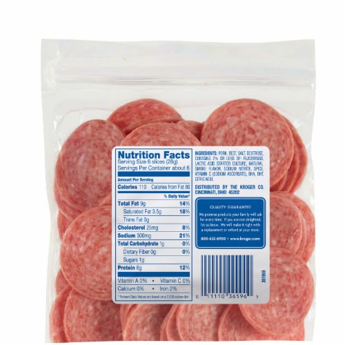 slide 2 of 3, Kroger Snack Size Hard Salami, 6 oz