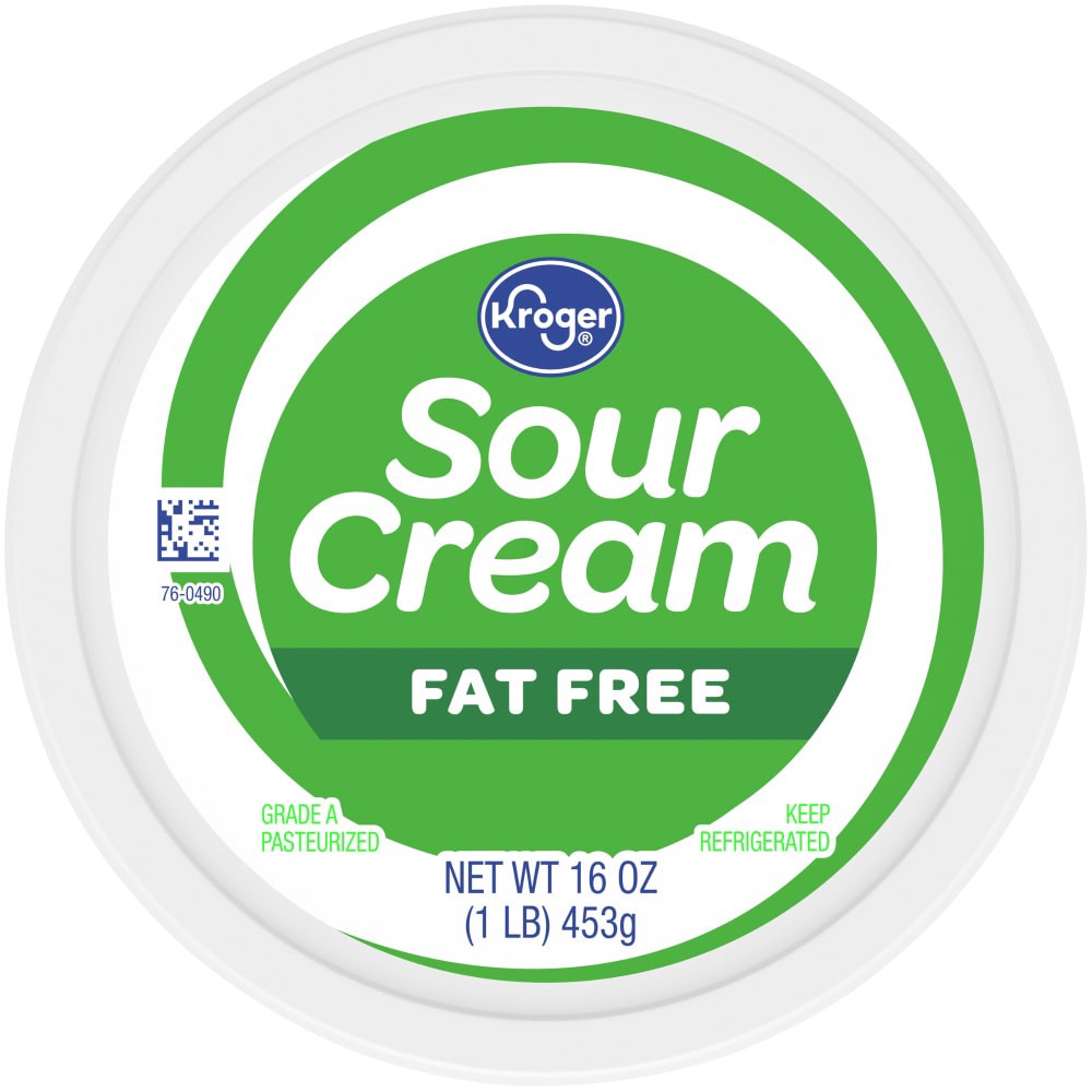 slide 3 of 4, Kroger Fat Free Sour Cream, 16 oz