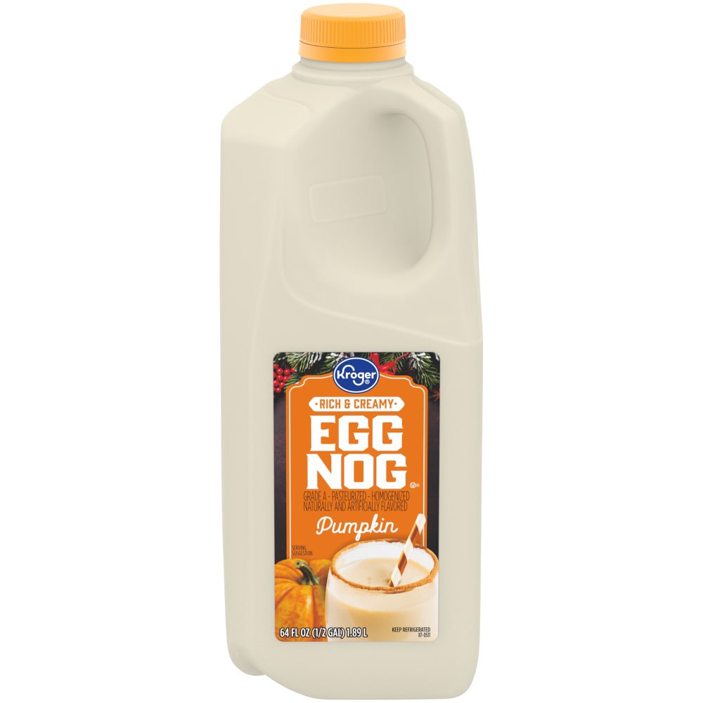 slide 2 of 3, Kroger Pumpkin Egg Nog, 1/2 gal