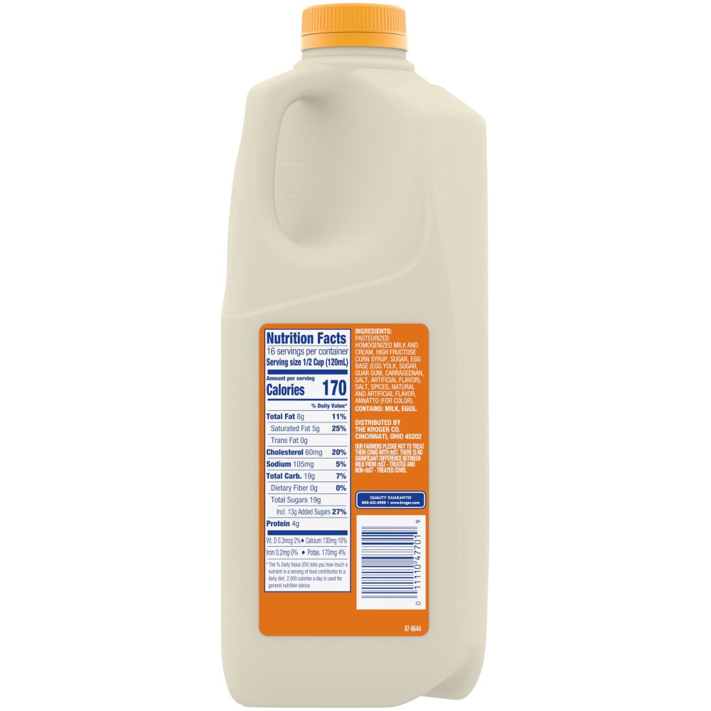 slide 3 of 3, Kroger Pumpkin Egg Nog, 1/2 gal