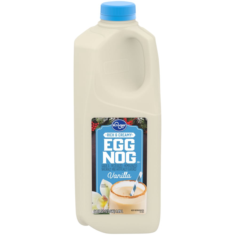 slide 3 of 3, Kroger Vanilla Eggnog, 1/2 gal