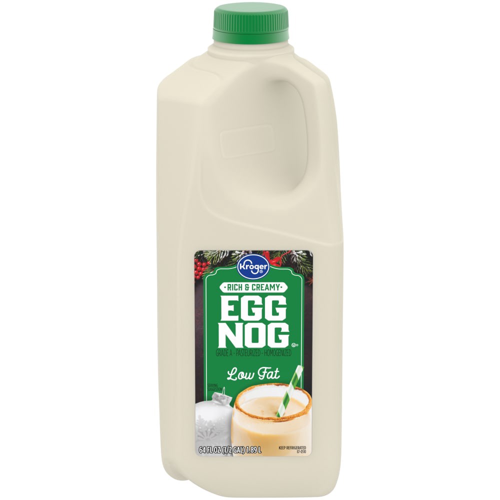 slide 2 of 3, Kroger Rich & Creamy Low Fat Eggnog, 1/2 gal