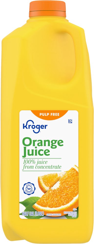 slide 3 of 4, Kroger Orange Juice- 1/2 gal, 1/2 gal