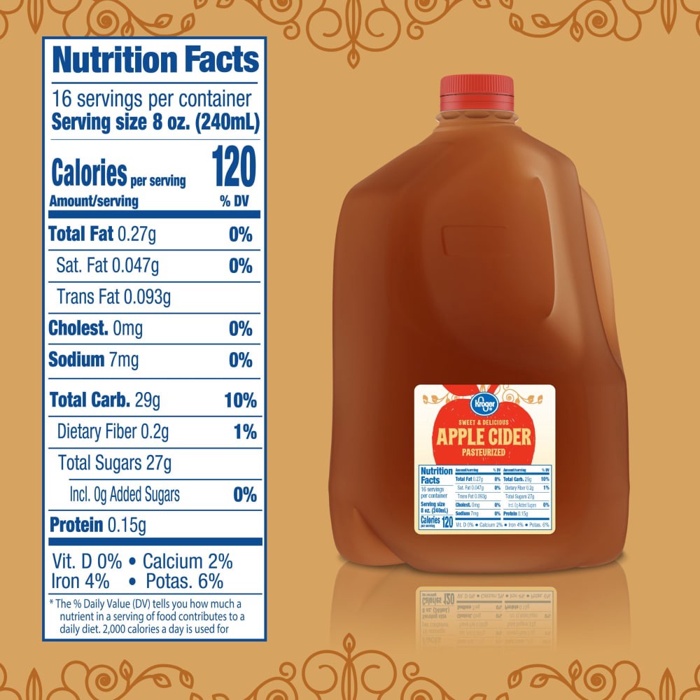 slide 2 of 4, Kroger Sweet & Delicious Apple Cider, 1 gal