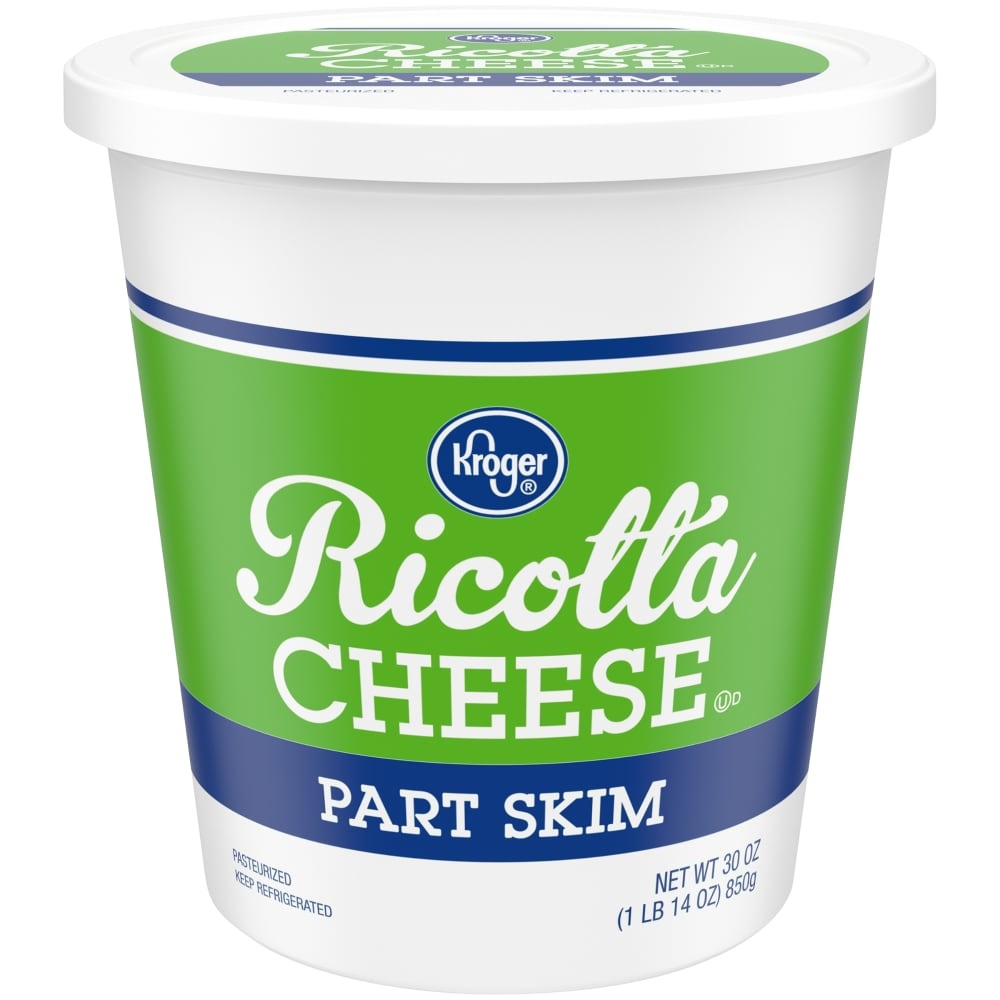 slide 1 of 1, Kroger Part Skim Ricotta Cheese, 30 oz