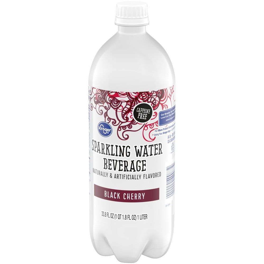 slide 3 of 3, Kroger Black Cherry Sparkling Water, 1 liter