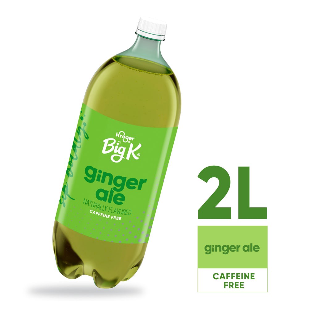slide 4 of 5, Big K Caffeine Free Ginger Ale Soda, 2 liter