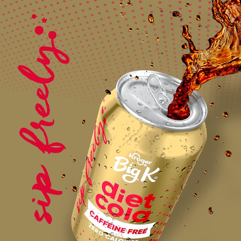 slide 5 of 5, Big K Caffeine Free Diet Cola, 12 ct; 12 fl oz