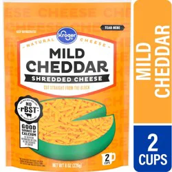 Kroger® Mild Cheddar Shredded Cheese, 8 oz