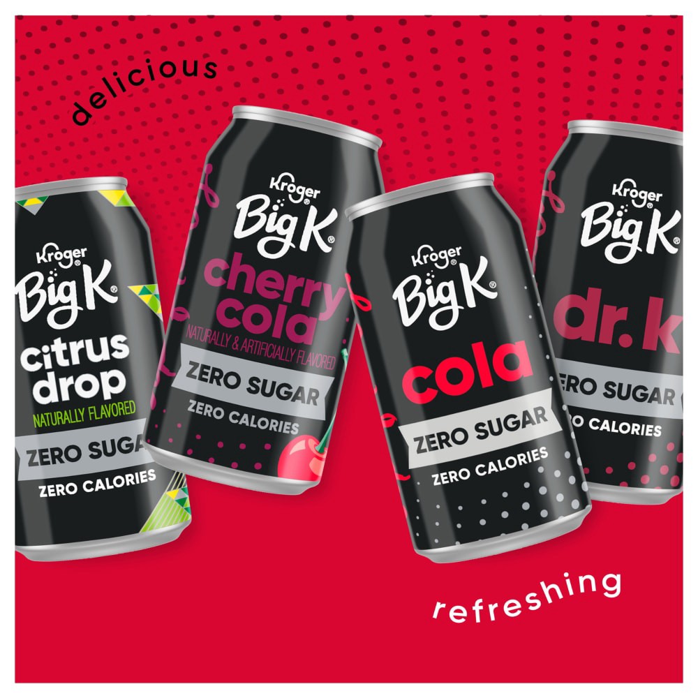 slide 4 of 5, Big K Cola Oh! Zero Calorie Soda - 12 ct; 12 fl oz, 12 ct; 12 fl oz